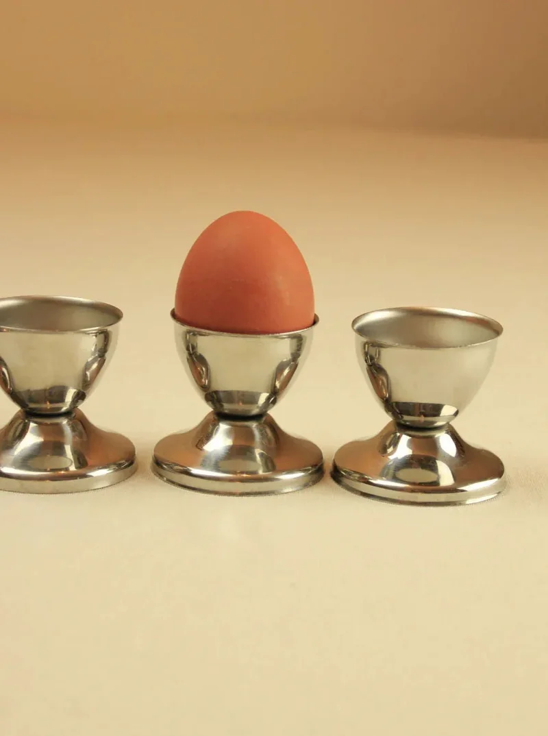 Set of Six Stainless Steel Egg Cups
