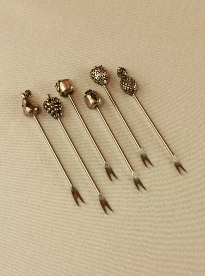 Set of six appetizer skewers