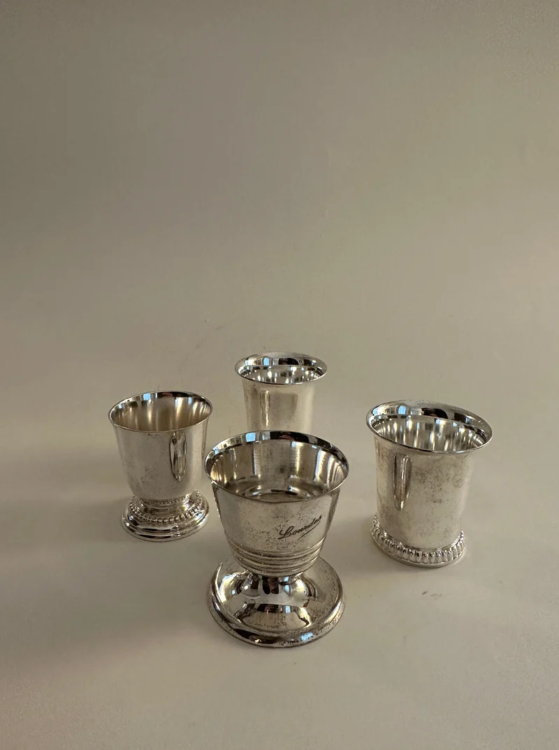 Set of Four Silver Plated Egg Cup