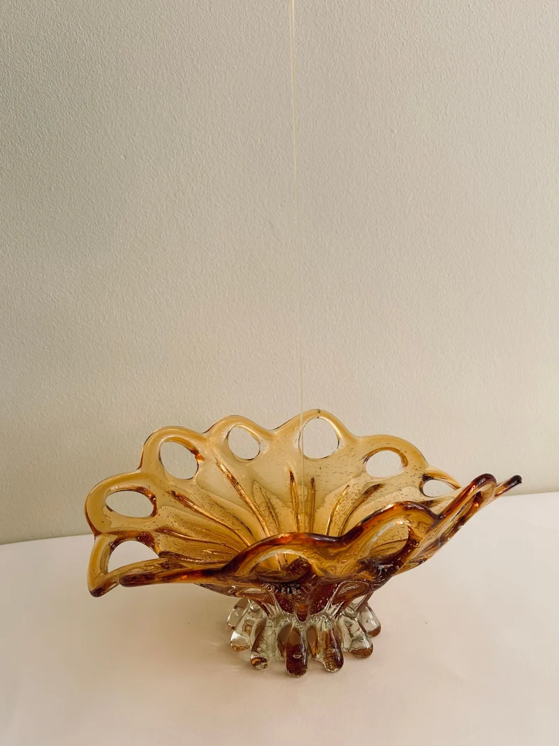 Murano Glass Amber Bowl