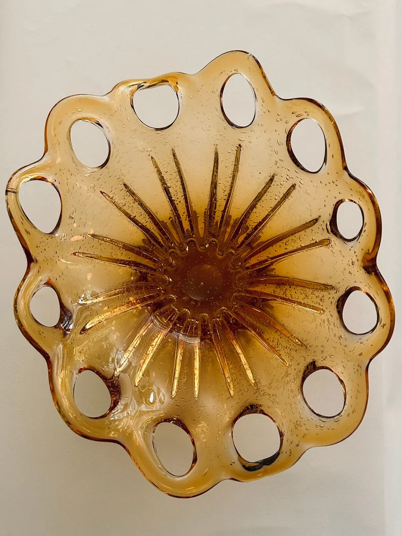 Murano Glass Amber Bowl