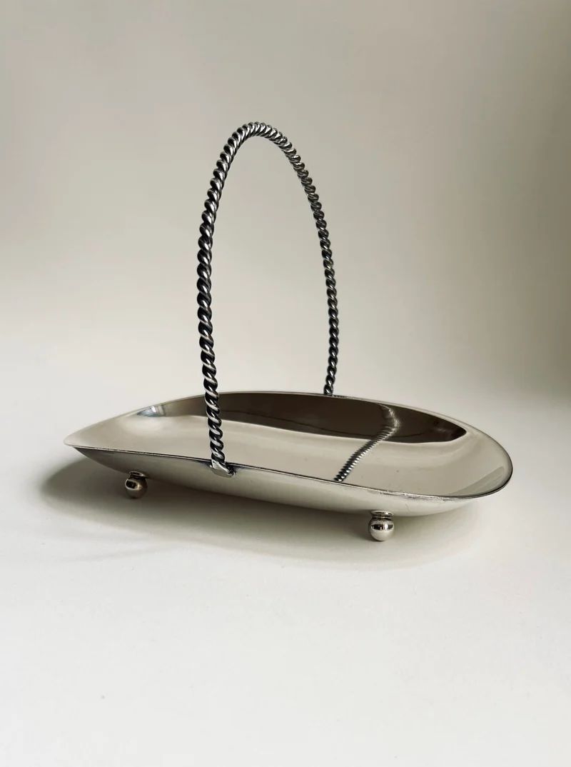 Art Deco Silver Plated Basket