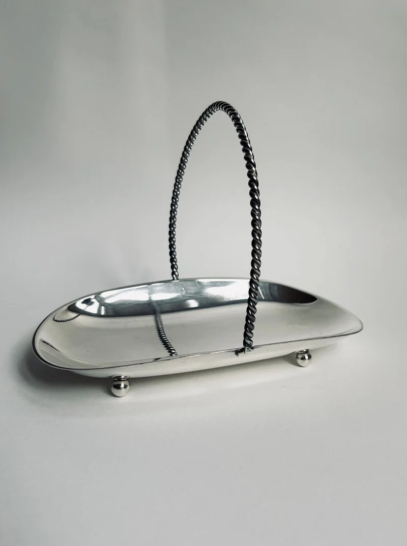 Art Deco Silver Plated Basket