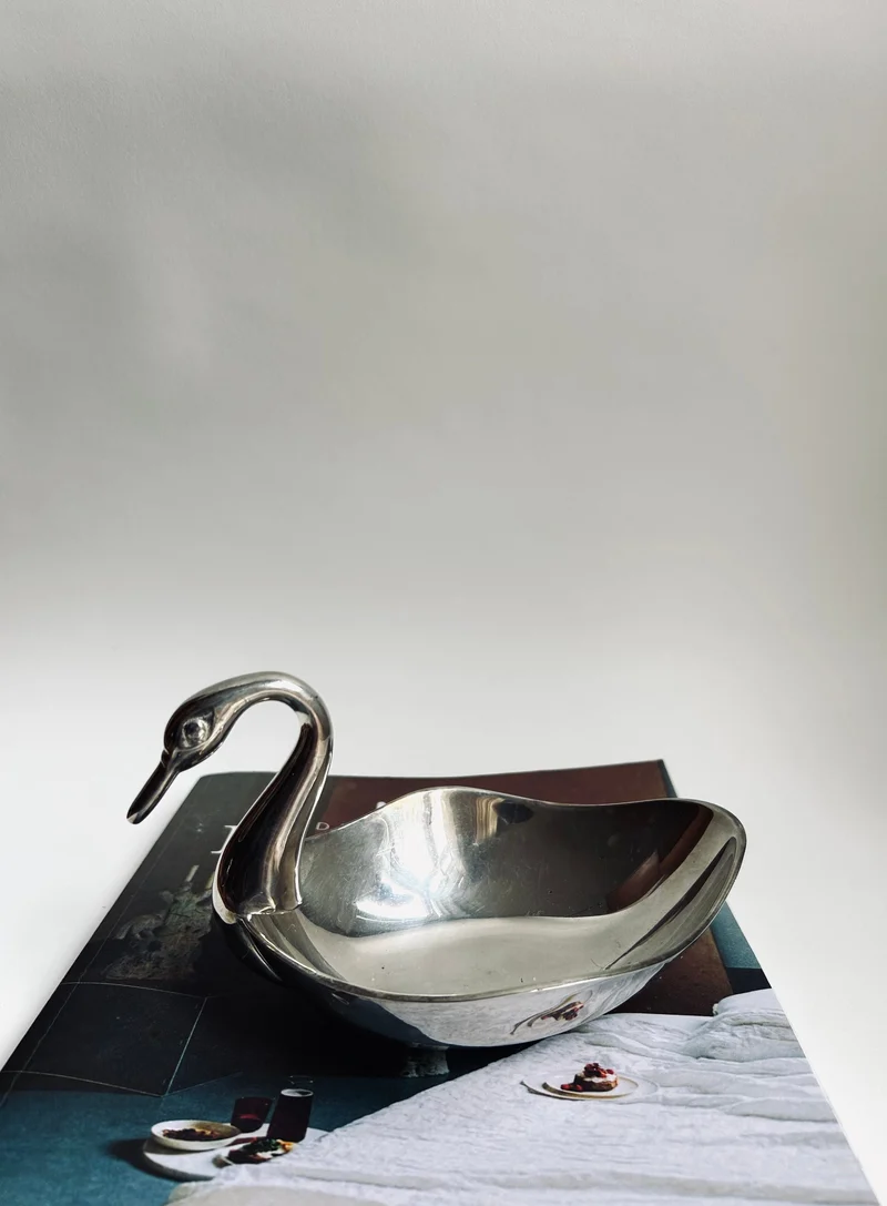 Silver Plated Swan Dish
