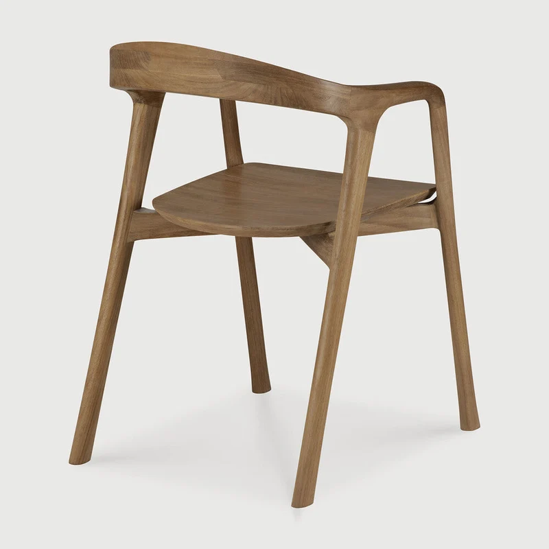 Ethnicraft - Bok Dining Chair Teak/Teak Brown(avec accoudoir)
