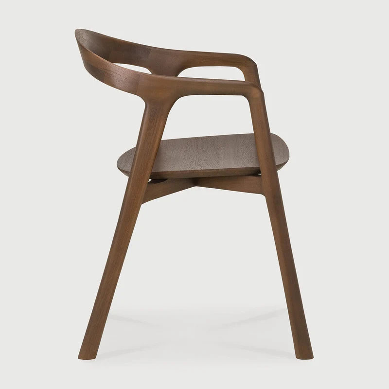 Ethnicraft - Bok Dining Chair Teak/Teak Brown(avec accoudoir)
