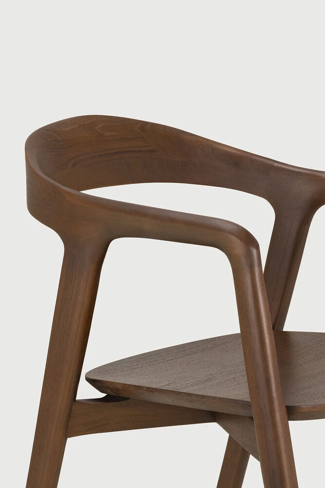 Ethnicraft - Bok Dining Chair Teak/Teak Brown(avec accoudoir)