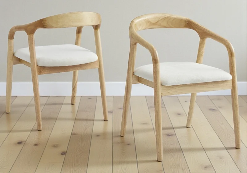 Chaise fauteuil scandinave bois naturel - Sven x2