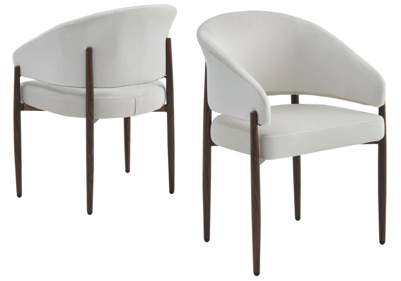 Ensemble table extensible noyer et chaises - Yumi