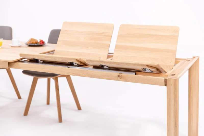 Table de salle à manger à rallonge en chêne massif DITA | VESKOR