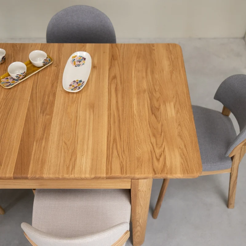 Table de salle à manger à rallonges en chêne massif KODAMA | NordicStory