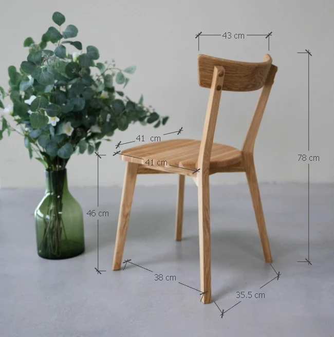 Lot de 2 ou 4 chaises de salle à manger en chêne massif VICTORIA | NordicStory