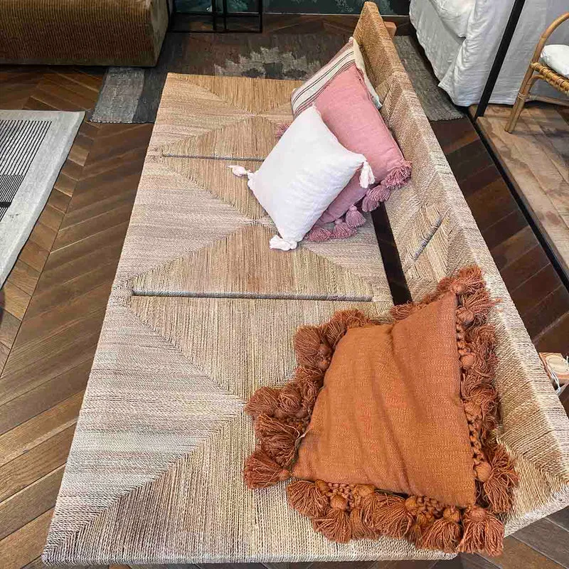 BANQUETTE TECK BAS