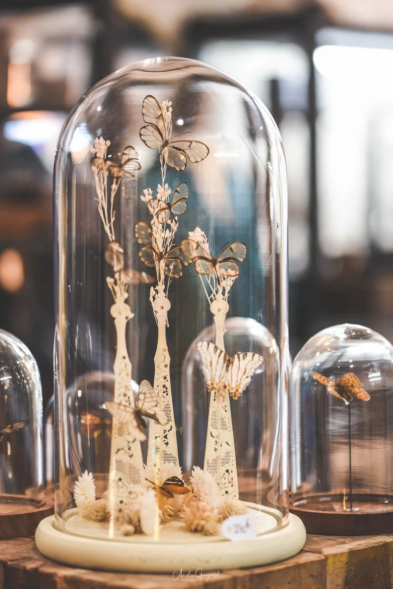 Cloche en verre décorative