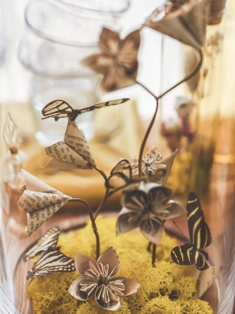 Cloche en verre décorative