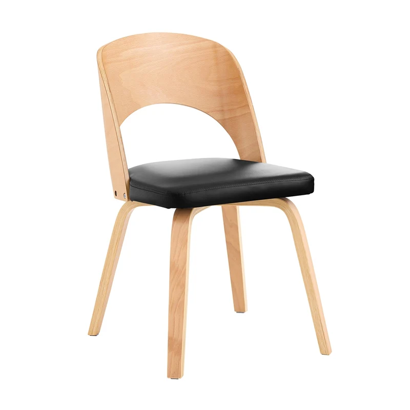 SoBuy FST97-SCH Chaise en Bois avec Dossier et Assise Rembourrés