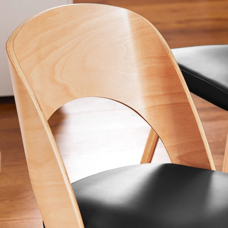 SoBuy FST97-SCH Chaise en Bois avec Dossier et Assise Rembourrés