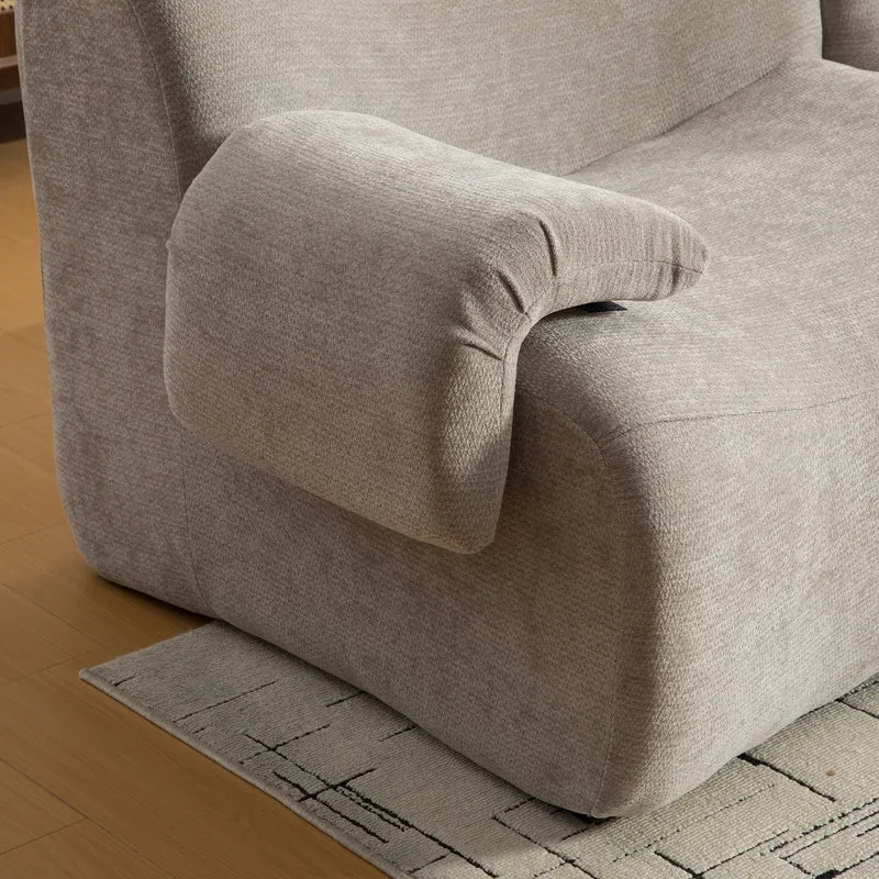Canapé modulaire chenille gris 3 place