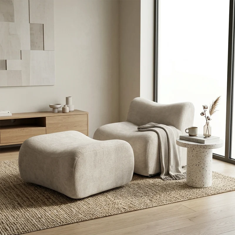 Canapé modulaire chenille gris 1 place