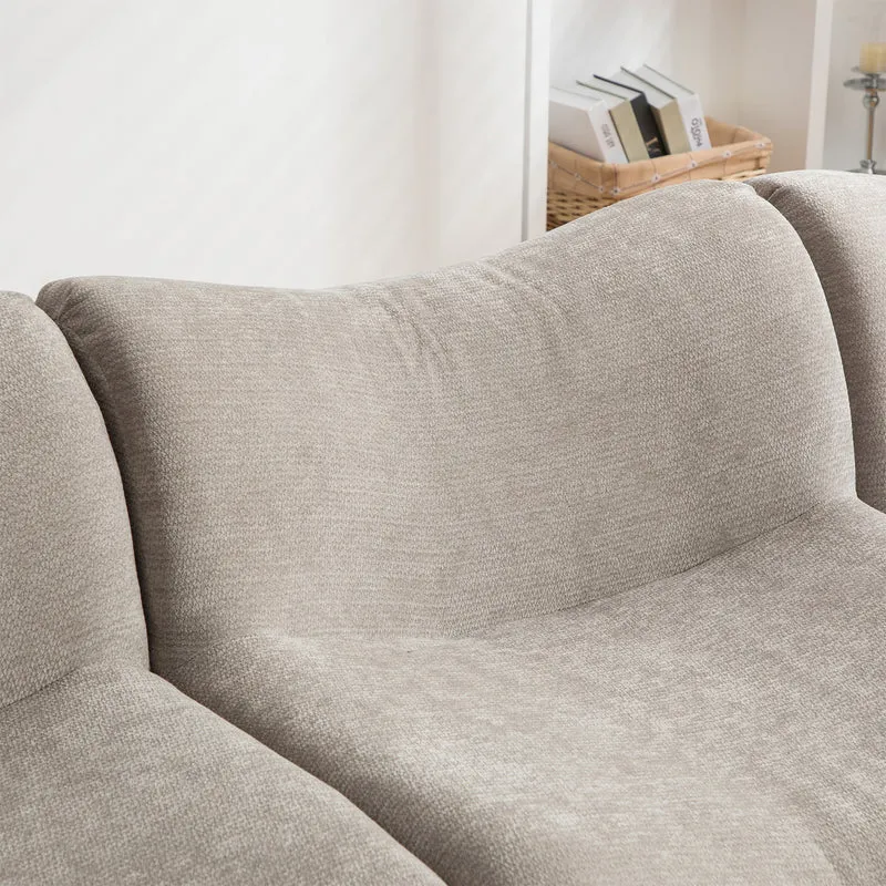 Canapé modulaire chenille gris 1 place