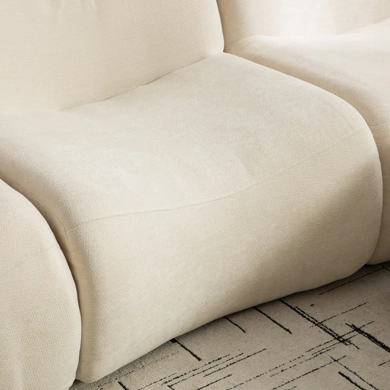 Canapé modulaire chenille beige 1 place