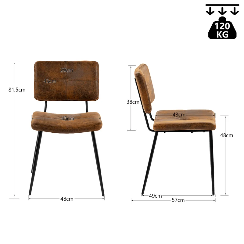 Ensemble de salle à manger comprenant une table extensible et 4 chaises en suédine avec assises rembourrées