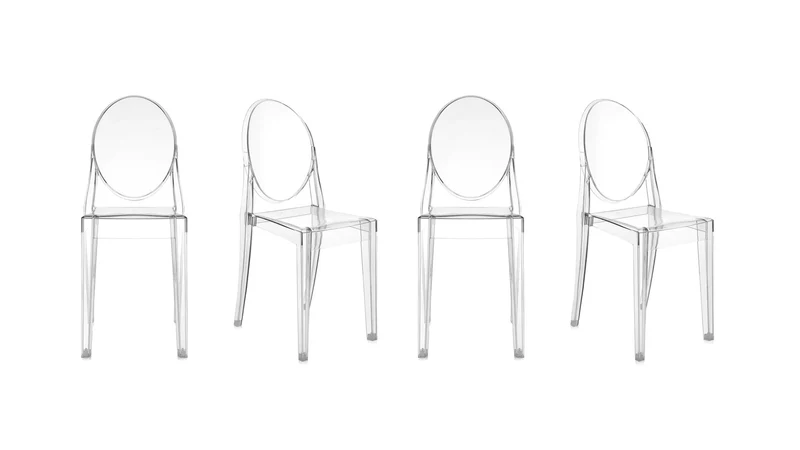 SET 4 Victoria Ghost Chaise by Kartell