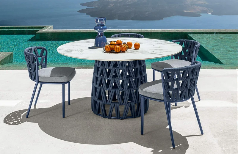Set 2 Swipe chaise de salle à manger pour l'extérieur