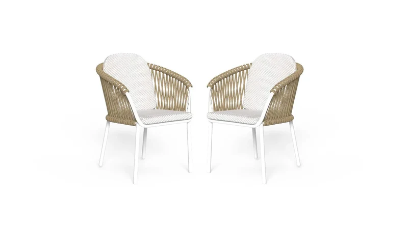 Set 2 Abel chaise de salle à manger pour l'extérieur