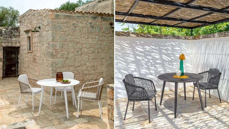 Set 2 Abel chaise de salle à manger pour l'extérieur