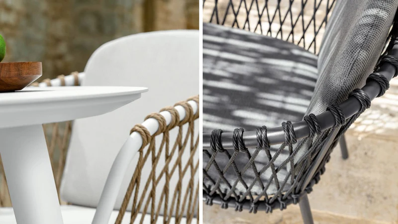 Set 2 Abel chaise de salle à manger pour l'extérieur