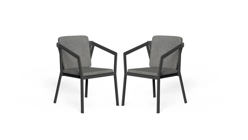 Set 2 Nova chaise de salle à manger pour l'extérieur