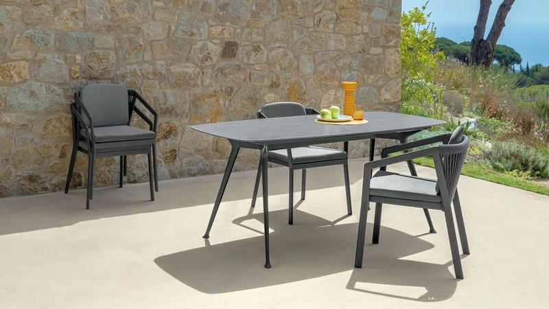 Set 2 Nova chaise de salle à manger pour l'extérieur