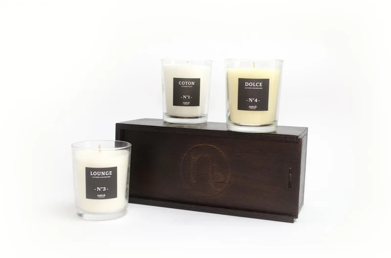 Coffret Bougie - Trio parfumé Teck
