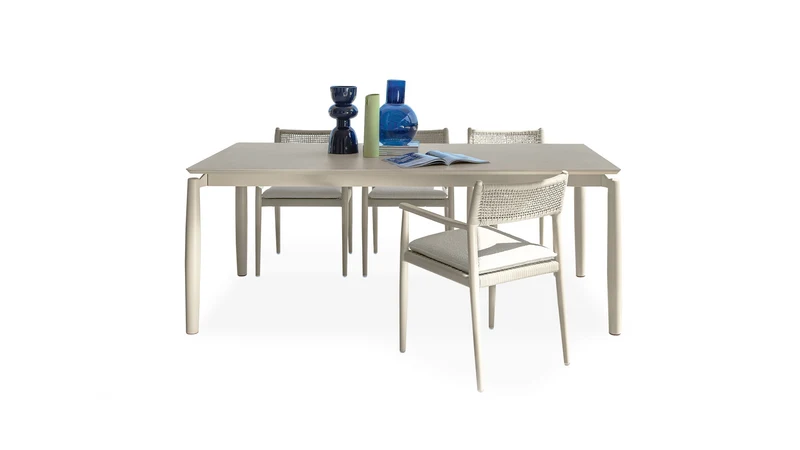 Dolcevita Alu set: table à manger extensible + n. 4 chaise