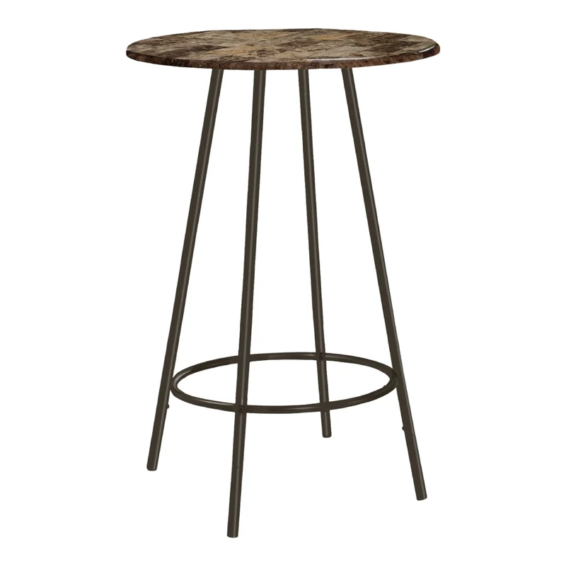 Table de salle à manger style bistro en MDF/stratifié brun - I 2310
