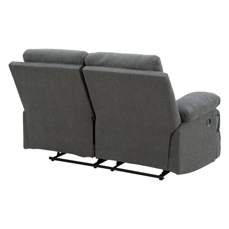 Causeuse inclinable en tissu chenille gris charcoal - Side-Swipe
