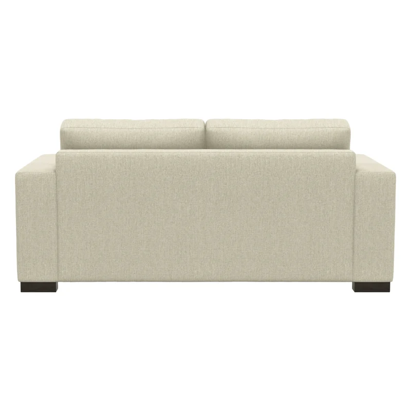 Causeuse stationnaire en tissu beige - Tennyson