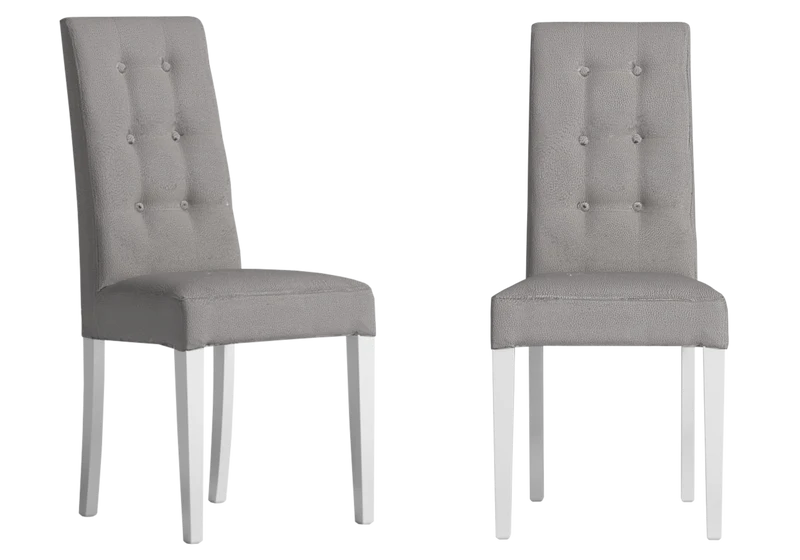 Table extensible avec 6 chaises blanc béton – Treviso