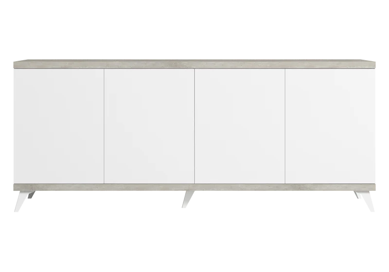 Buffet 200 cm blanc laqué béton – Treviso