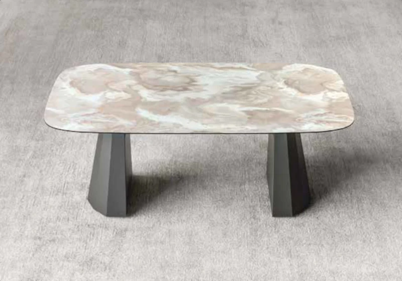 Table à manger extensible marbre design – Dune