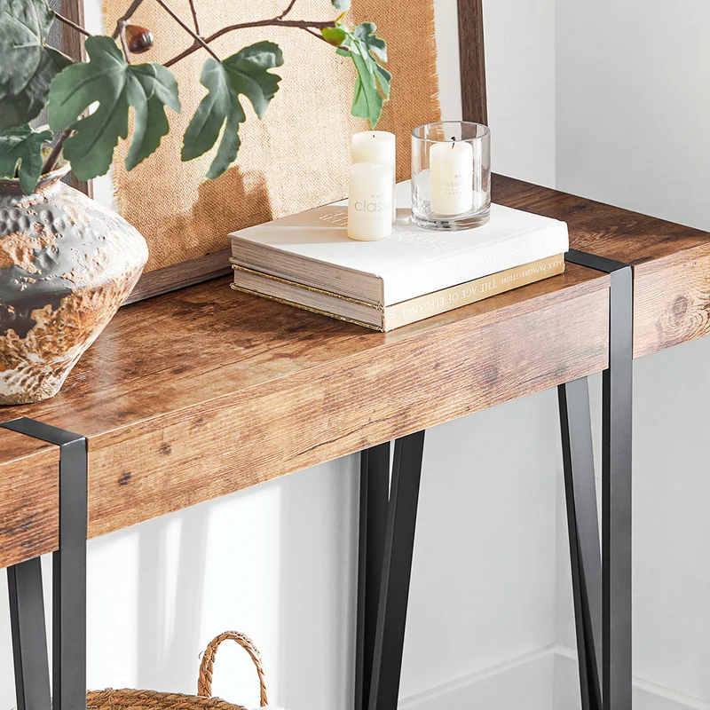 SoBuy FSB88-F Table Console, Bout de Canapé, Table d’Entrée, Meuble d’Entrée, Table d'Appoint, Buffet Table Décorative, Cadre en Métal
