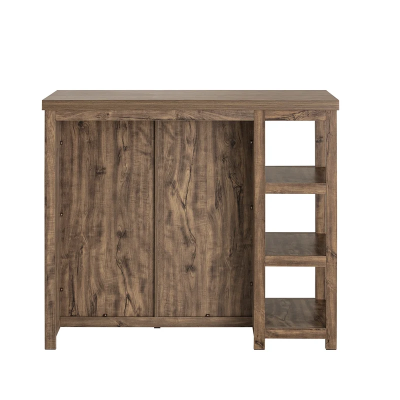 SoBuy SVW20-N îlot Central de Cuisine, Comptoir, Placard, Buffet, Armoire de Cuisine avec Porte-Verres et Porte-Bouteilles