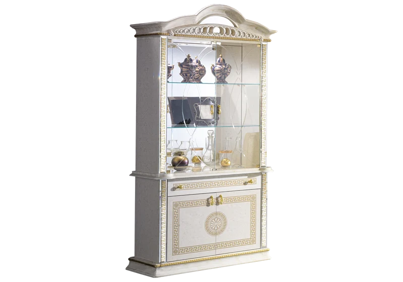 Salle à manger baroque beige doré petit espace - CROWN