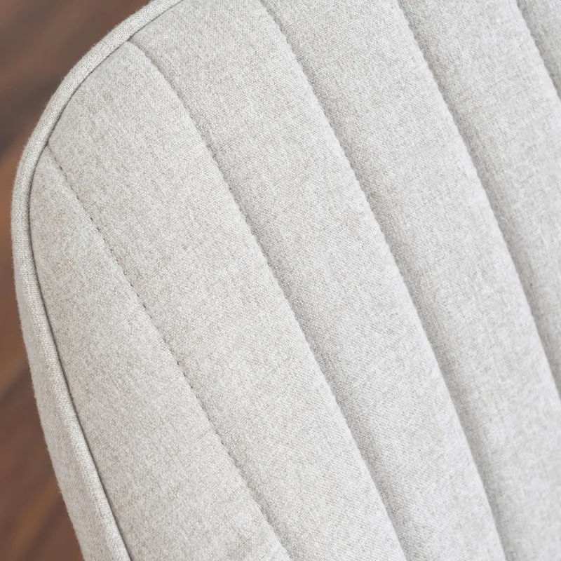 Lot de 2 chaises de salle à manger confortables en tissu beige pivotantes 360° - CARSON FABRIC BEIGE 2PCS