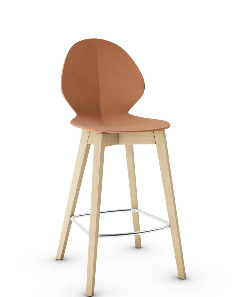 Tabouret Calligaris - Basil (Pieds en bois) CS1495