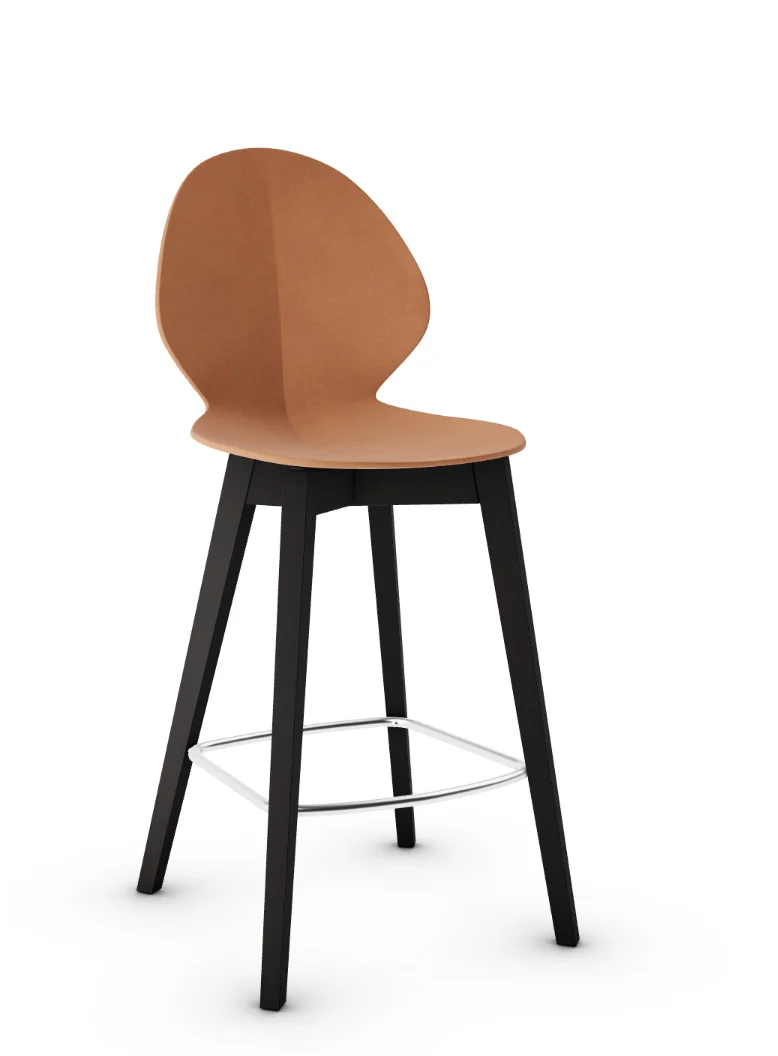 Tabouret Calligaris - Basil (Pieds en bois) CS1495