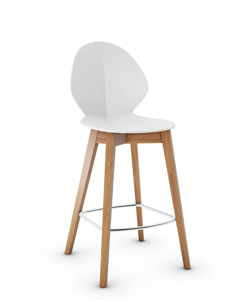 Tabouret Calligaris - Basil (Pieds en bois) CS1495