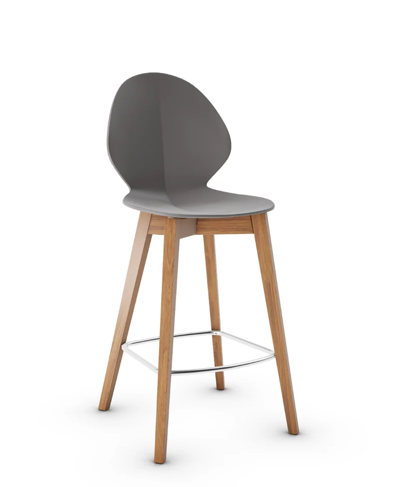 Tabouret Calligaris - Basil (Pieds en bois) CS1495