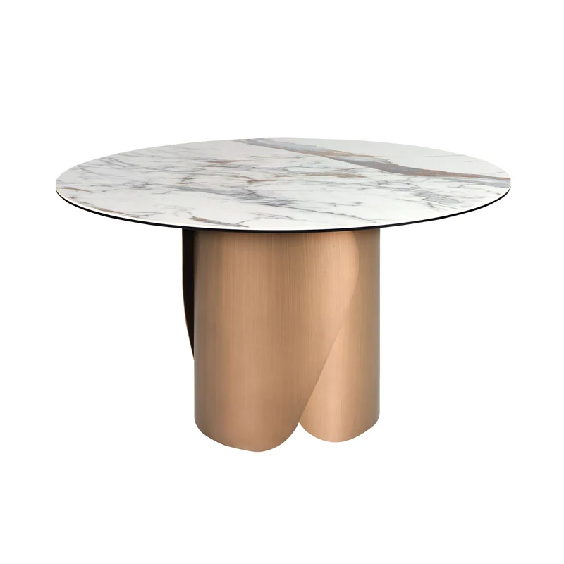 Table de salle à manger ronde en marbre